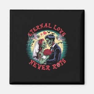Ewige Liebe nie Rots Zombie Wedding Romance Hal Magnet