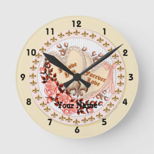 Ewige Liebe Runde Wanduhr