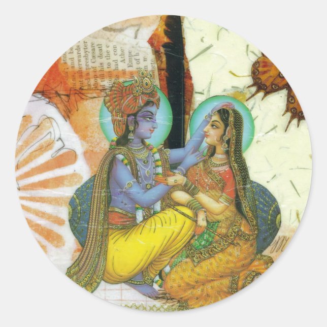 Ewige Liebe Runder Aufkleber (Vorderseite)