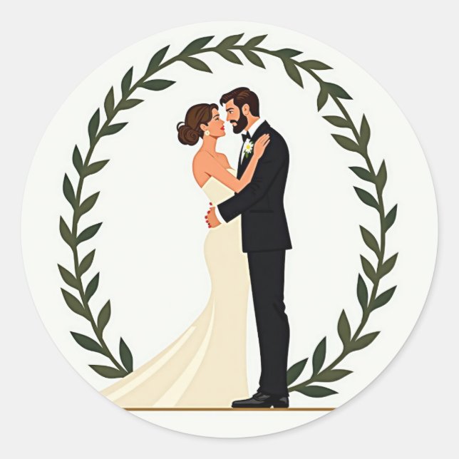 Ewige Liebe Runder Aufkleber (Vorderseite)