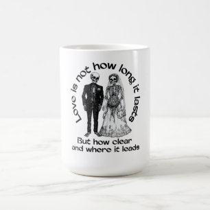 Ewige Liebe Skelett-Tasse - Gothic-Paar-Kaffee Kaffeetasse