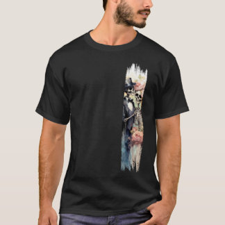Ewige Liebe Skelette Pinselstrich T-Shirt