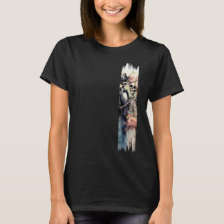 Ewige Liebe Skelette Pinselstrich T-Shirt