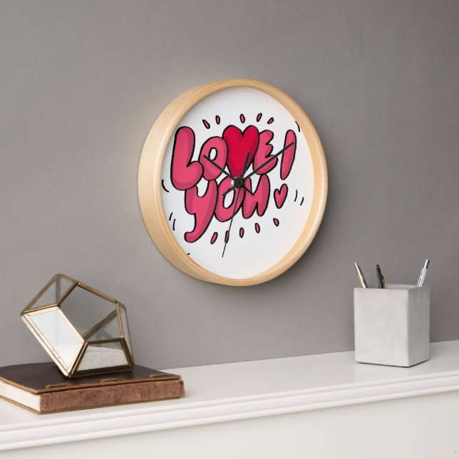 "Ewige Liebe Verzauberung - Zeitloser Romantischer Uhr (Büro)