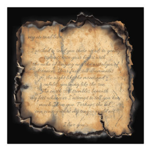 Ewige Liebe: Vintag Inspiriert Romantischer Brief Fotodruck