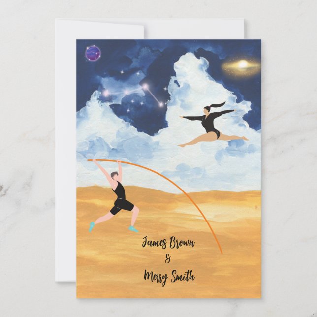 Ewige Lücke in der Liebe: Eine Hochzeit am Strand  Einladung (Vorderseite)