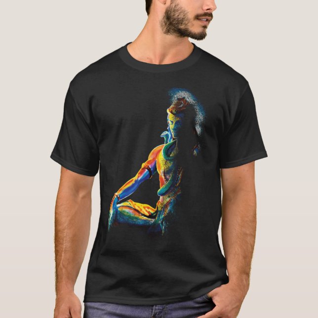 Ewige Meditation Lord Shiva T-Shirt (Vorderseite)