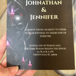 Ewige Nacht Gothic Vampir Hochzeit Dark Romance  Einladung