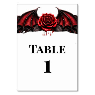 Ewige Nacht Gothic Vampir Hochzeit Dunkle Romantik Tischnummer