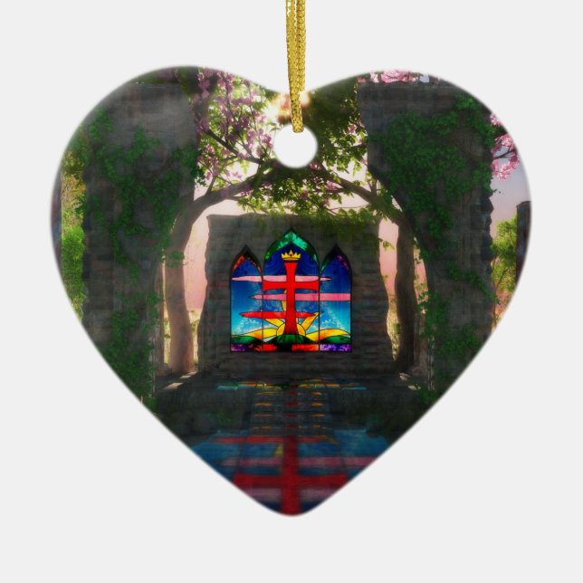 Ewige Osterfeier Keramik Ornament (Vorne)