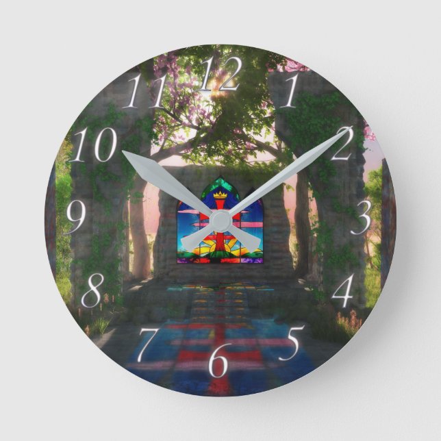 Ewige Osteruhren Runde Wanduhr (Vorderseite)