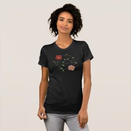 Ewige Stickerei Blüte T-Shirt