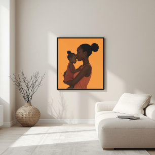Ewige Verbindung – Afrikanische Mutter & Kind Kuns Poster