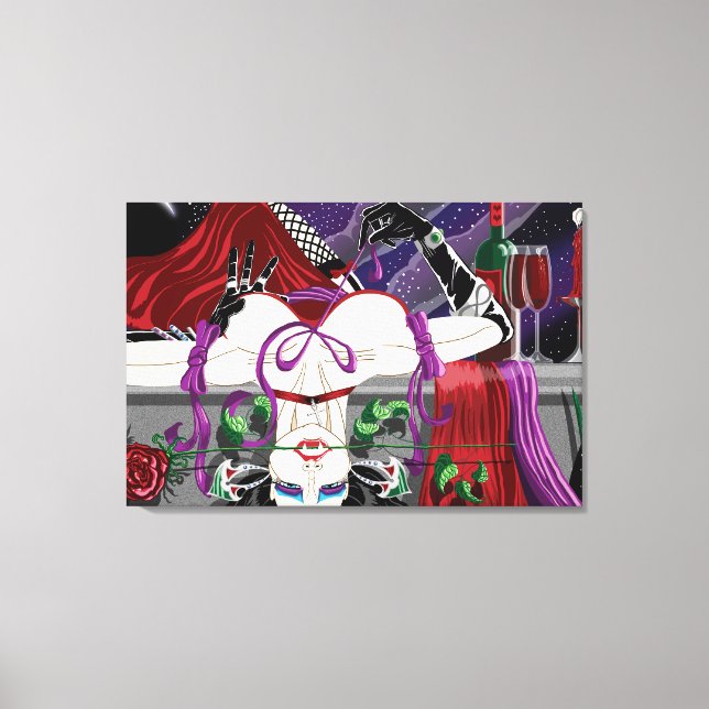 Ewige Verführung gesteppte Canvas-Prints Leinwanddruck (Vorderseite)