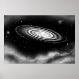 Ewige weiße Galaxie Poster