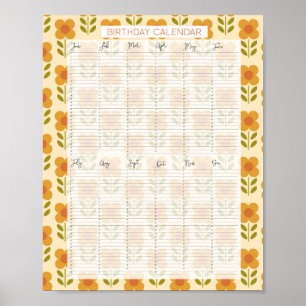 Ewiger Evergreen-Geburtstagskalender Kathrin Legg Poster