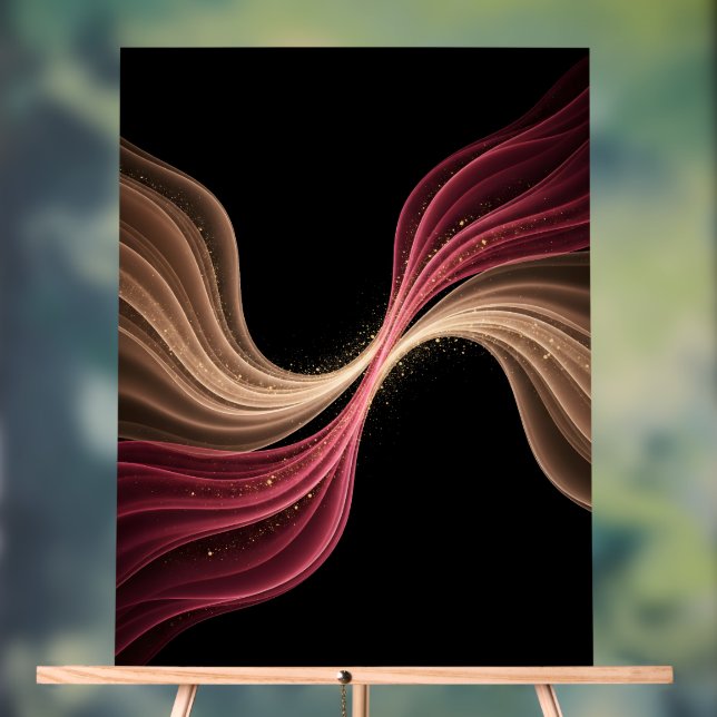 Ewiger Fluss der Liebe — Abstrakte romantische Kun Acrylschild (Neutral)