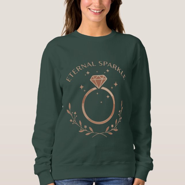 Ewiger Glanz | Eleganter Roségold-Diamantring Sweatshirt (Vorderseite)