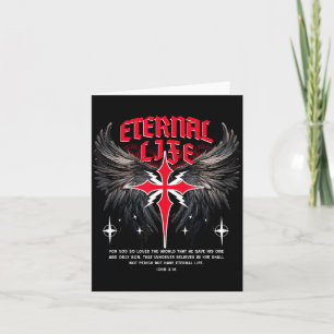 Ewiger Jesus Kreuz Gothic Punk Leben Nu Goth Bibel Karte