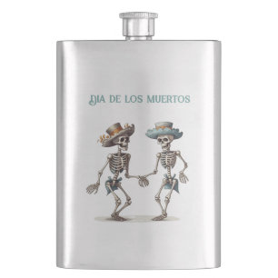 Ewiger Tanz Dia de los Muertos Calaveras Flachmann