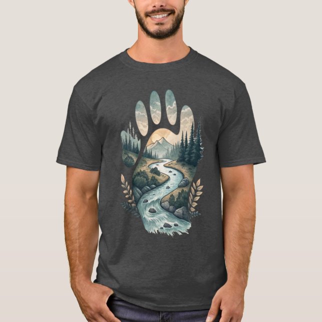 Ewiger Teich: Hand an Paw River Connection T-Shirt (Vorderseite)