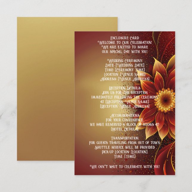 Ewiges Blut: Eine zeitlose Feier der Liebe Begleitkarte (Vorne/Hinten)