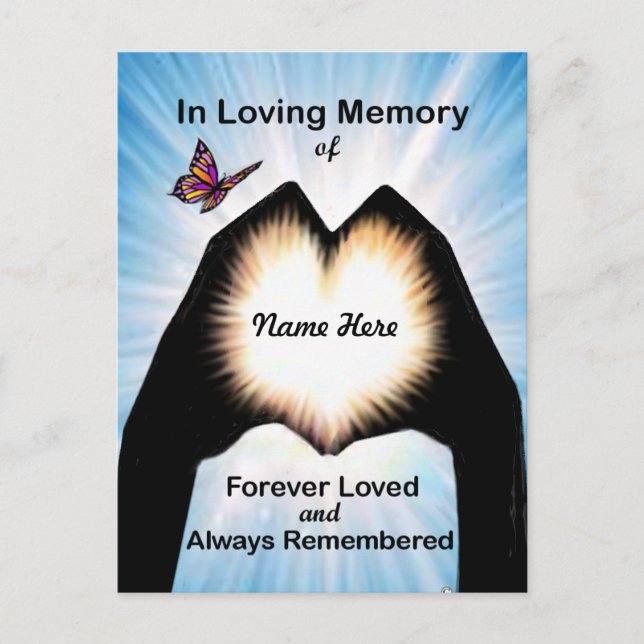 Ewiges Handherz Postkarte (Vorderseite)