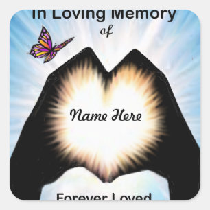 Ewiges Handherz Quadratischer Aufkleber