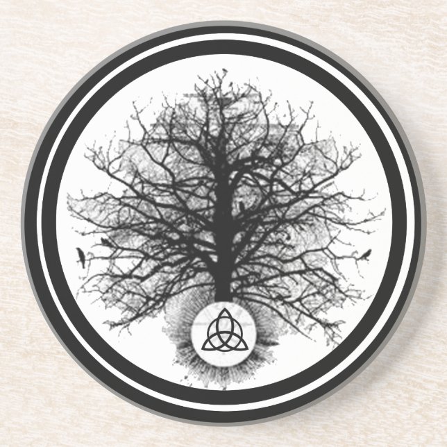 Ewiges Leben Sandstein Untersetzer (Vorne)