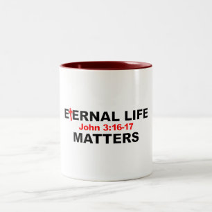 Ewiges Leben spielt eine Rolle Zweifarbige Tasse