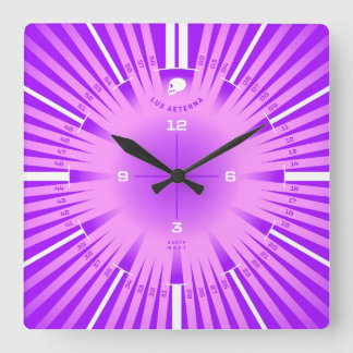 Ewiges Licht Quadratische Wanduhr