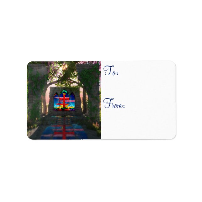 Ewiges Light Oaster Geschenketikett Adressaufkleber (Vorne)