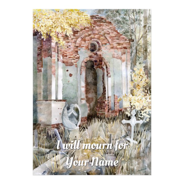 Ewiges Schweigen im Friedhof Fotodruck (Vorne)