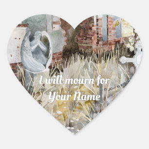 Ewiges Schweigen im Friedhof Herz-Aufkleber