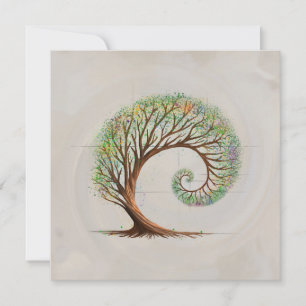 Ewiges Wachstum - Spiralbaum mit goldenem Verhältn