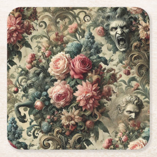 Ewigkeit ist oft genug – Gothic Floral Design Rechteckiger Pappuntersetzer