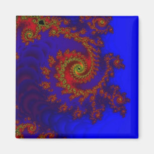 Ewigkeit Kunst des Blauen Fraktals Magnet