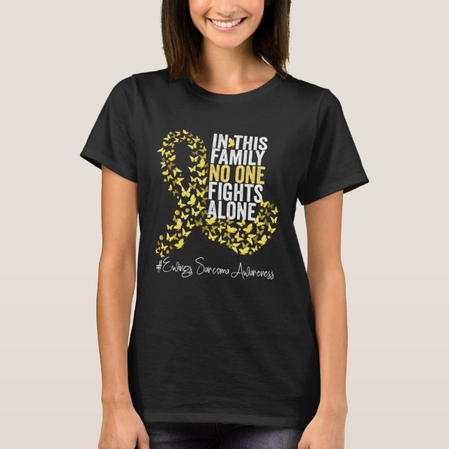 Ewings Sarcoma Awareness Month Yellow Ribbon T-Shirt (Vorderseite)