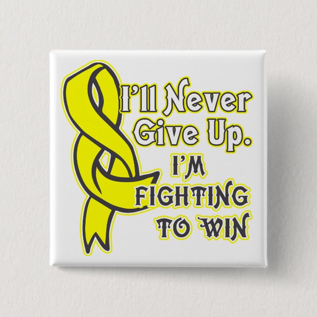 Ewings Sarcoma Cancer werde ich nie aufgeben Button (Vorderseite)