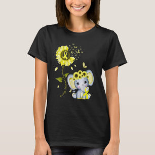 Ewings-Sarkom-Bewusstsein Gelbe Hippie-Sonnenblume T-Shirt