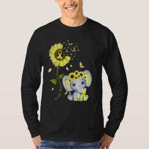 Ewings-Sarkom-Bewusstsein Gelbe Hippie-Sonnenblume T-Shirt
