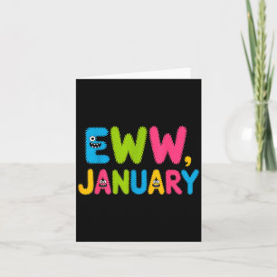 Eww Januar Lustiger Neujahrsspruch Süße Jungen Mäd Karte