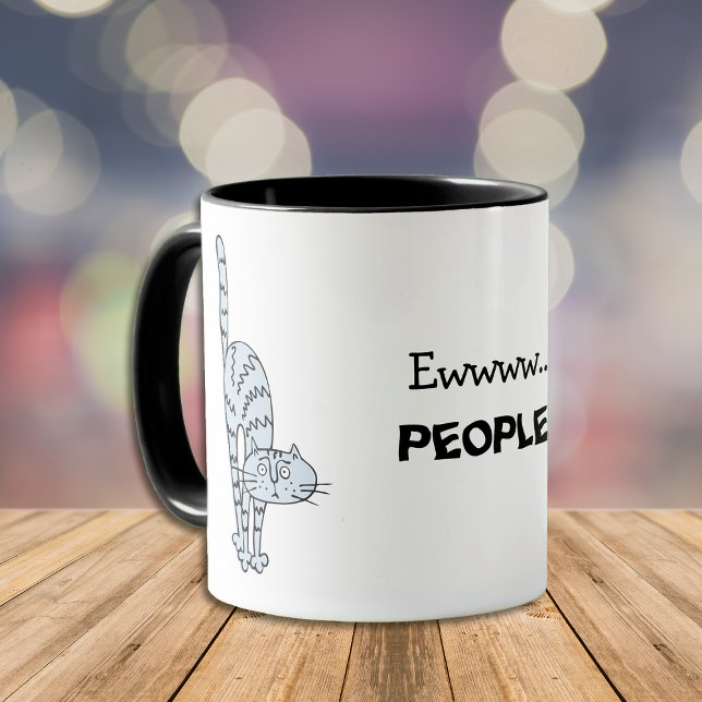 Ewwww...Pepeople Funny Blue Cat Coffee Tasse (Von Creator hochgeladen)