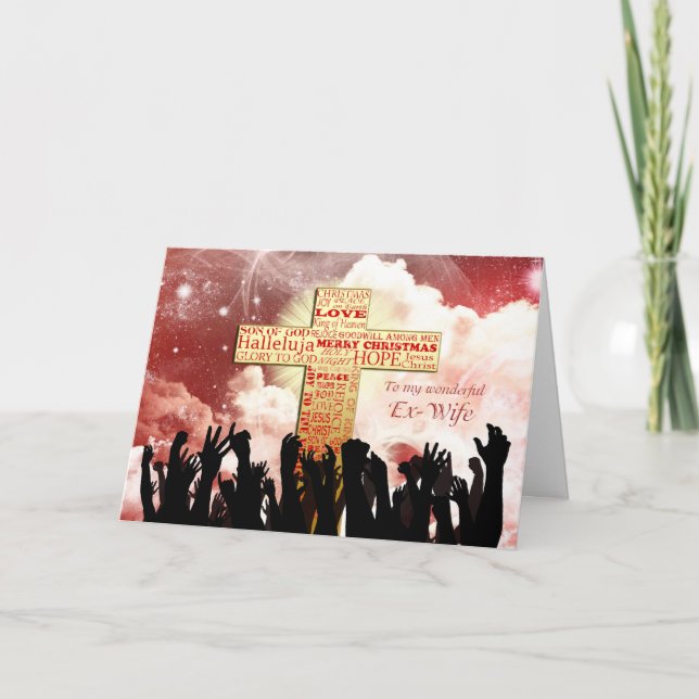 Ex-Ehefrau, ein christliches Querweihnachten Feiertagskarte (Vorderseite)