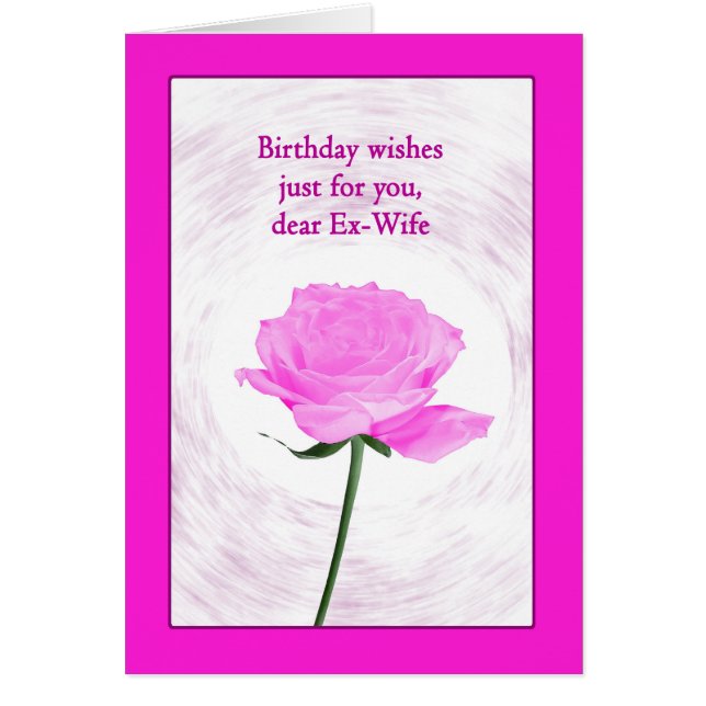 Ex-Ehefrau Geburtstag Schöne Rosa Rose (Vorne)