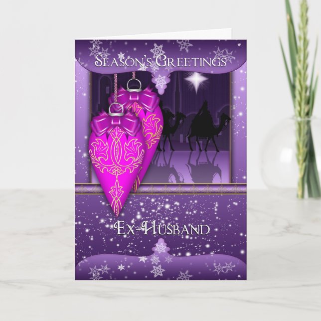 Ex-Ehemann, drei weise Männer Saison Grüße Karte (Vorderseite)