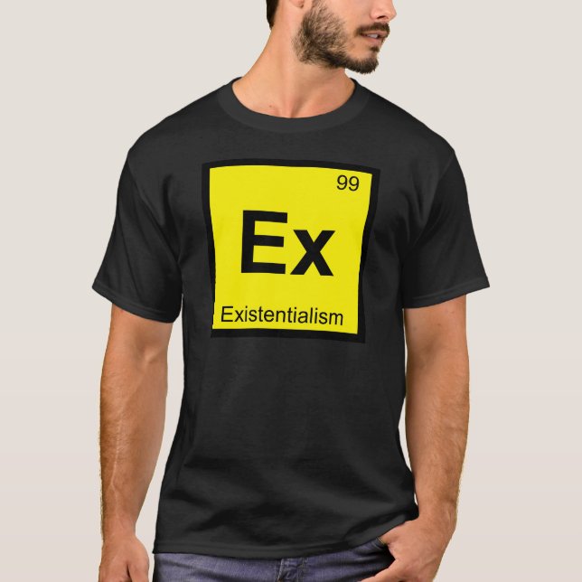 Ex - Existentialism-Chemie-Periodensystem T-Shirt (Vorderseite)