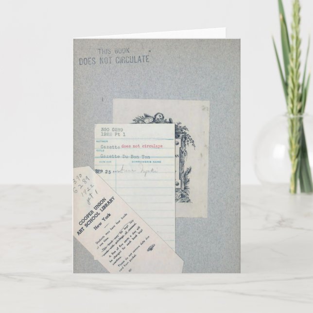 Ex Library Card für Buchliebhaber Karte (Vorderseite)