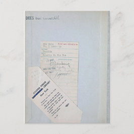 Ex Library Checkout Card für Leser und Buchliebhab Postkarte