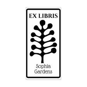 Ex Libris Abstract Tree/Plant 02 Stempel
